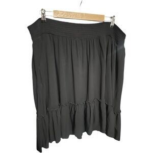 Torrid Challis Tiered Ruffles Mini Skirt Black Size 4X